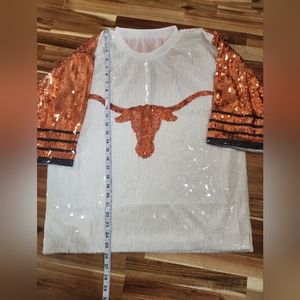 UT Longhorn Sequin Top